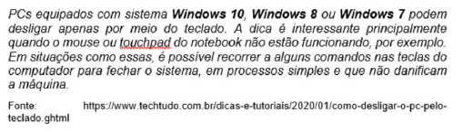 Imagem associada para resolução da questão